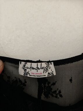 Free People Black Lace Intimate Jumper